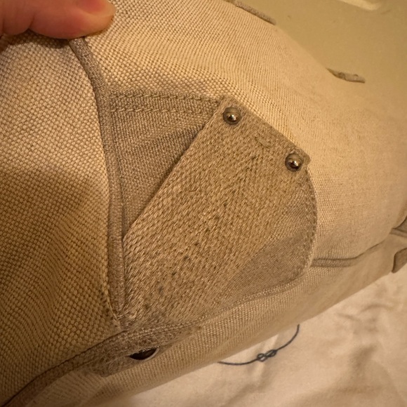 Authentic Vintage PRADA Natural Canvas Crystal Mistolino Frame Bag - Picture 12 of 14